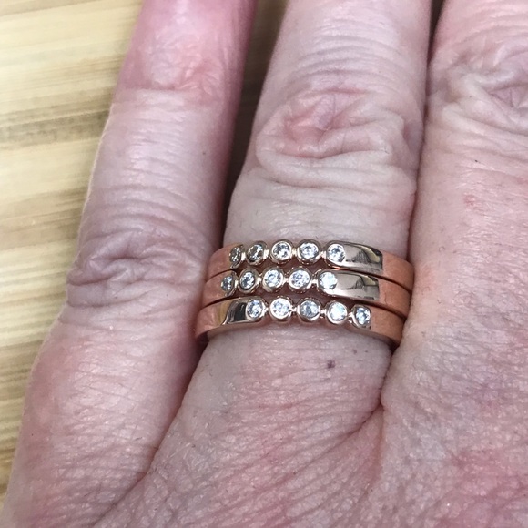 Kate Spade Stackable Rose Gold Rings - Picture 4 of 7